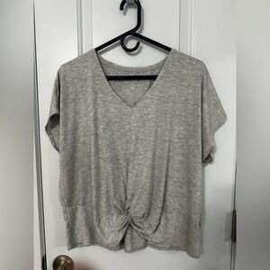 Danskin Gray Knot Front Tee